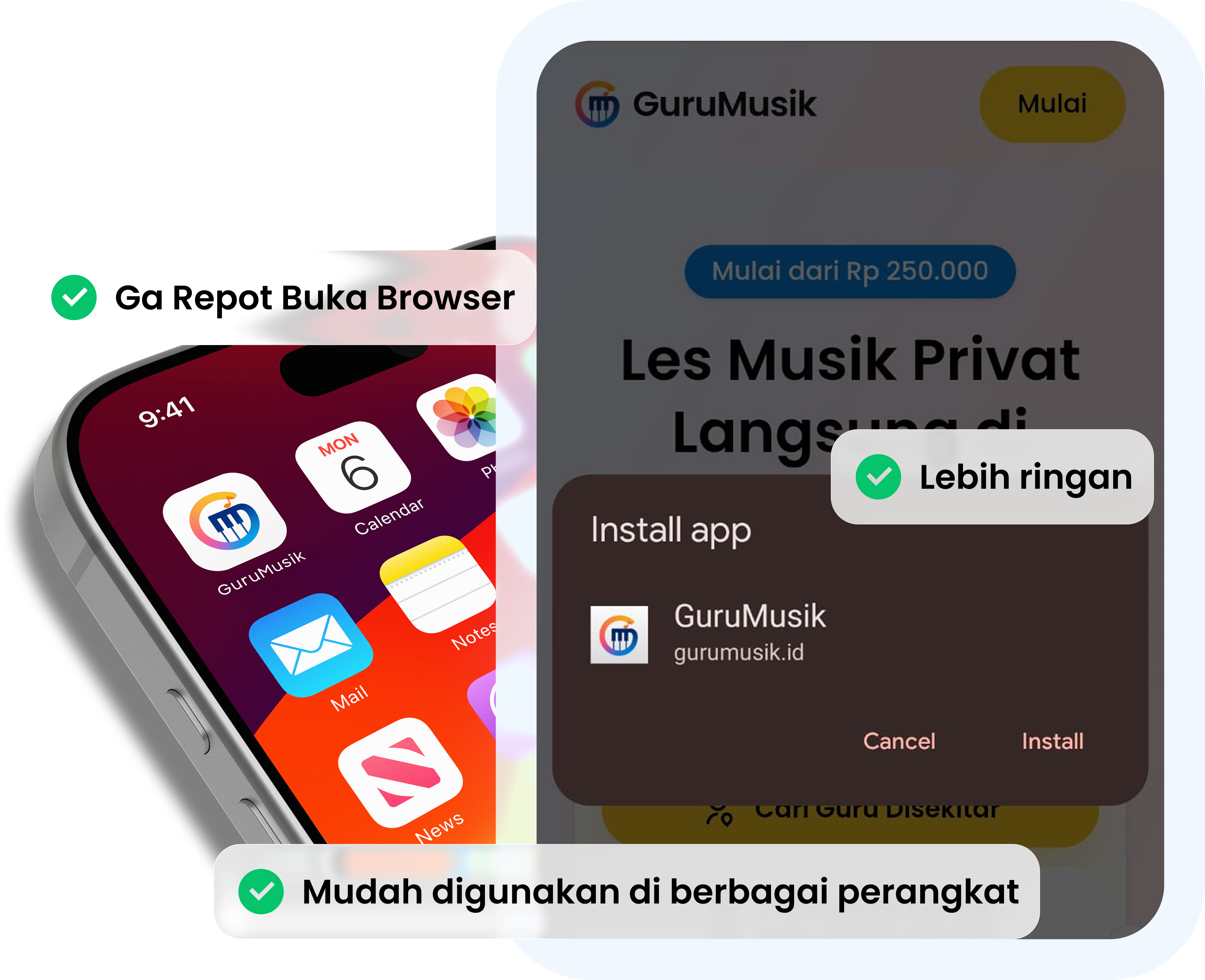 Ilustrasi instalasi GuruMusik